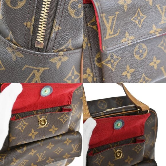 LOUIS VUITTON LV Excentri Cite Hand Bag Monogram Leather Brown main image 5